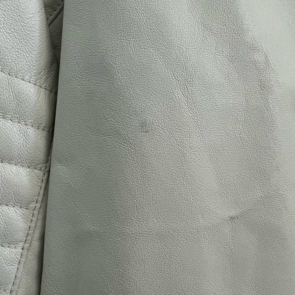 L’AGENCE White Leather Peplum Jacket - Picture 6 of 6